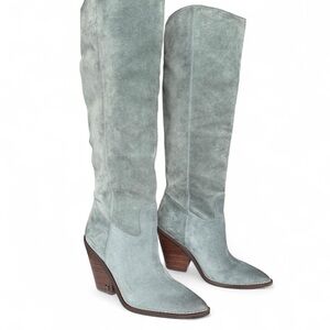 Sam Edelman Suede Western Tall Boots – Indigo Grey Iris – Size 7.5